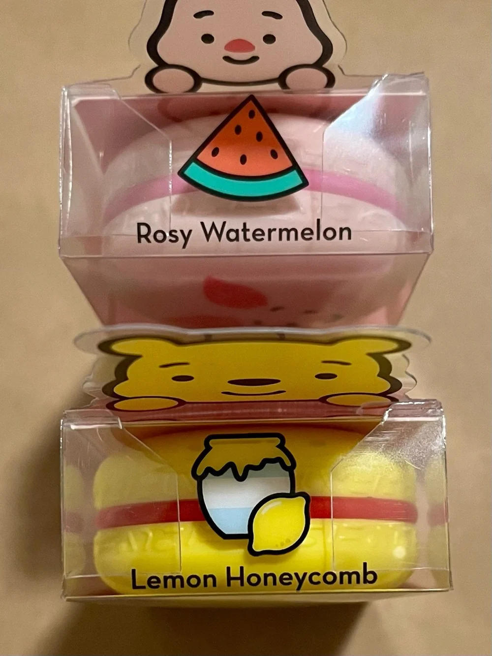 The Creme Shop Disney Winnie the Pooh & Piglet Macaron Lip Balm Duo Shea Butter